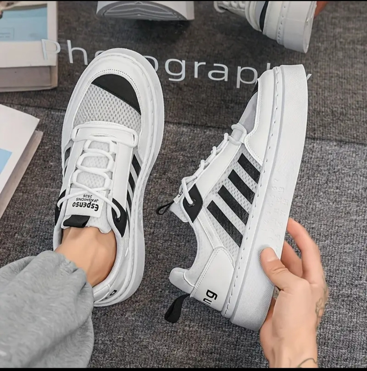 Image of YUGAL Yugal Trendy white chunky sneakers for men Sneakers For Men