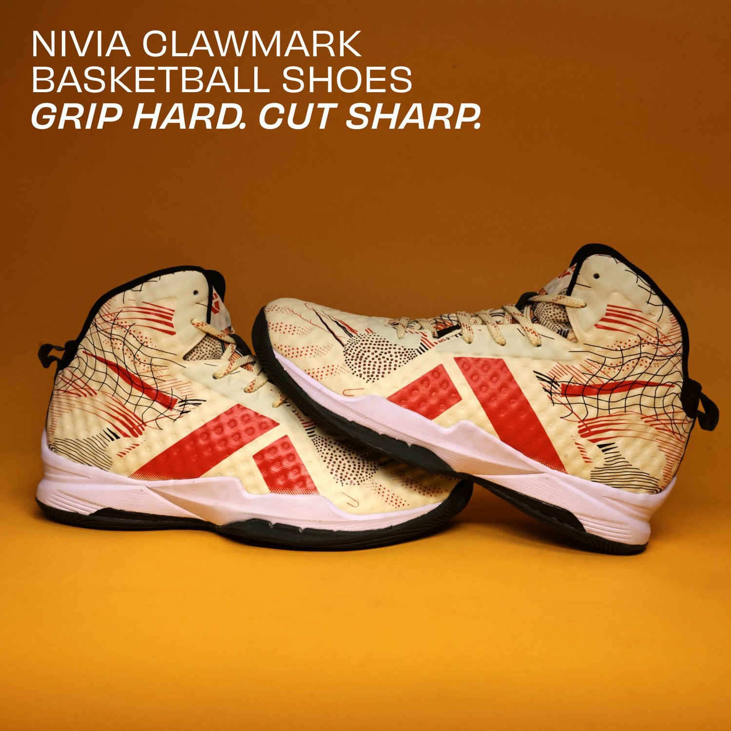 Image of NIVIA CLAWMARK, Duofoam Cushion, Herringbone Outsole with TPU Shank Stability Basketball Shoes For Men