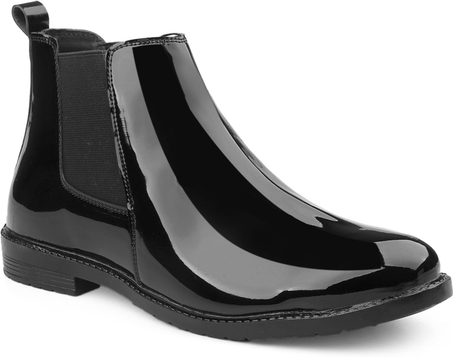 BLOMAX Black Patent Chelsea Boots - Image 4