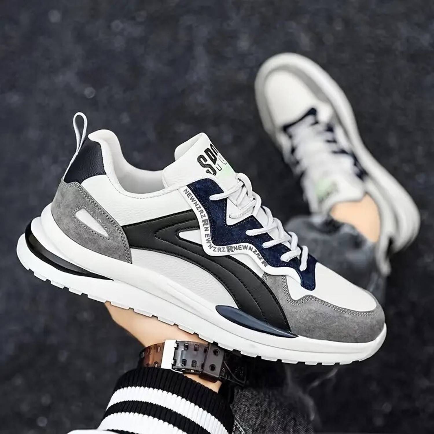 Echor Men's White Casual Sneakers - Image 2