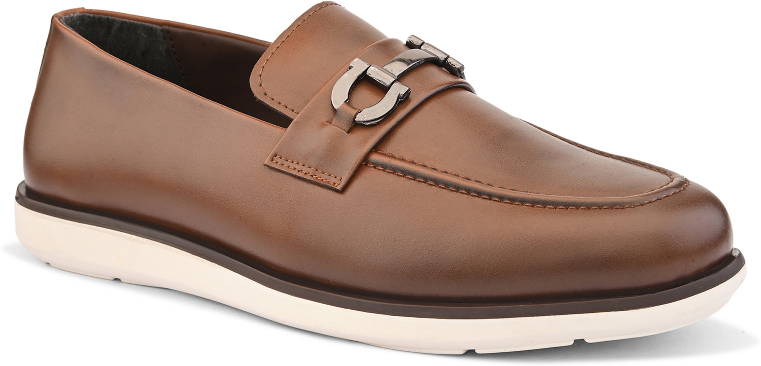Image of SAN FRISSCO Semi casual Leather horsebit Penny Loafers Mocassin For Men