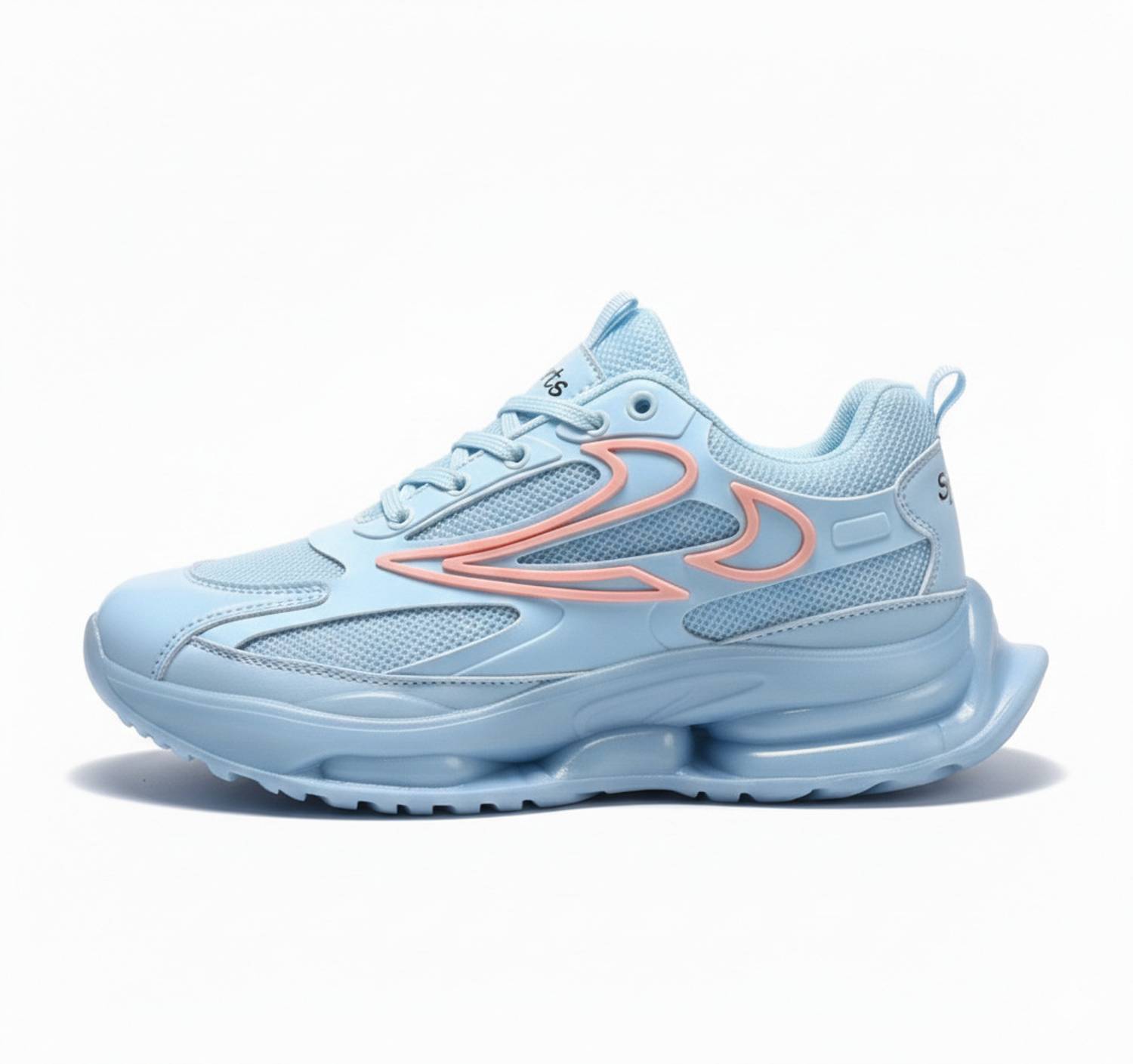 Xtoon Trendy Air-Cushion Sneakers for Men Blue - Image 4