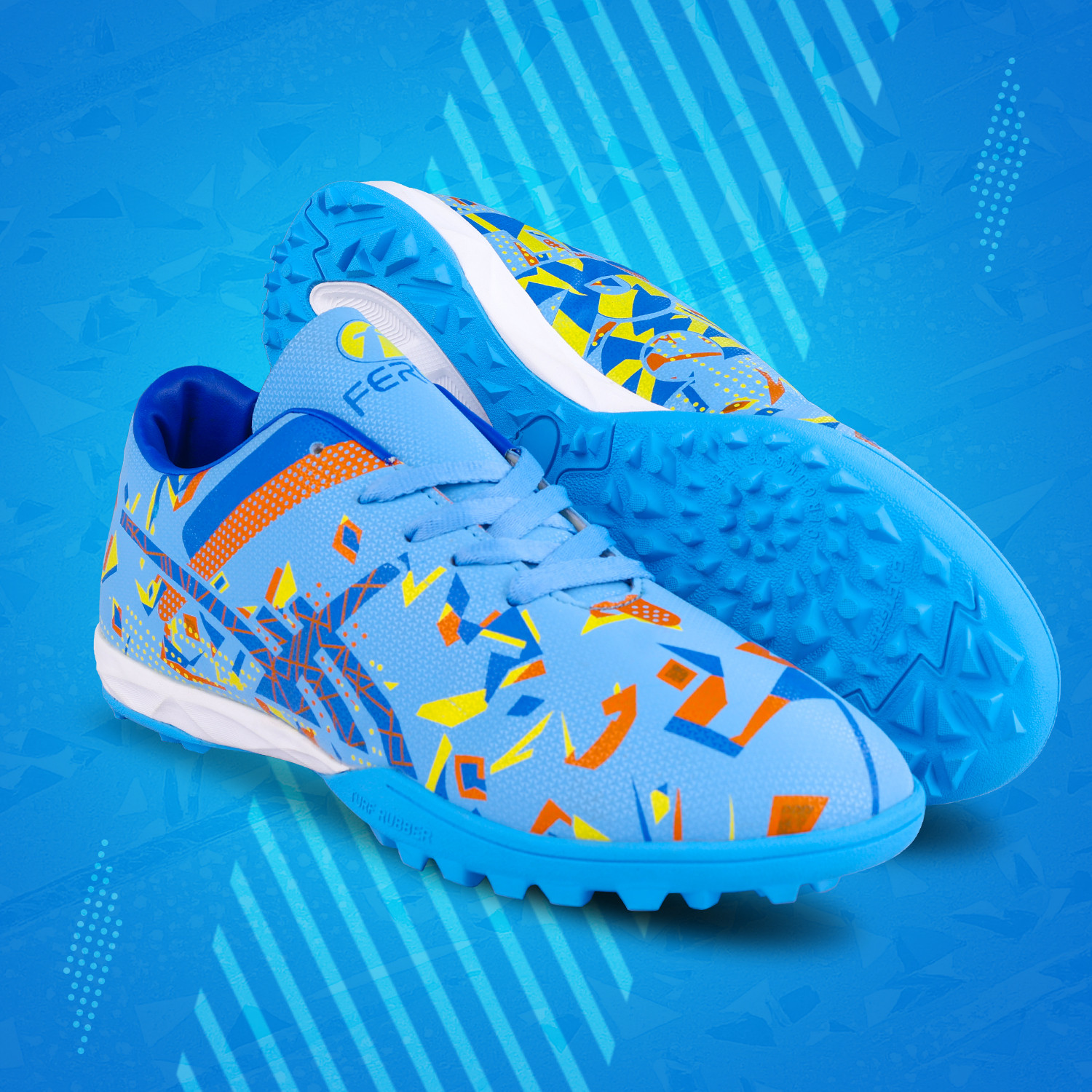 Image of FEROC FEROC Defender Rubber Sole Material Indoor Futsal Football Shoes For Unisex