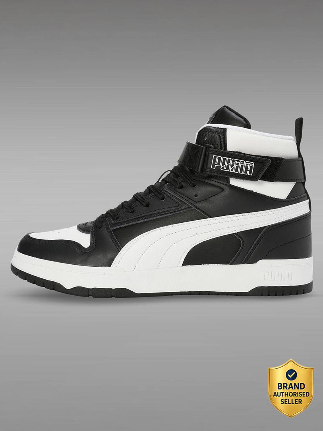 PUMA Court Shatter Mid Sneakers for Men, Black