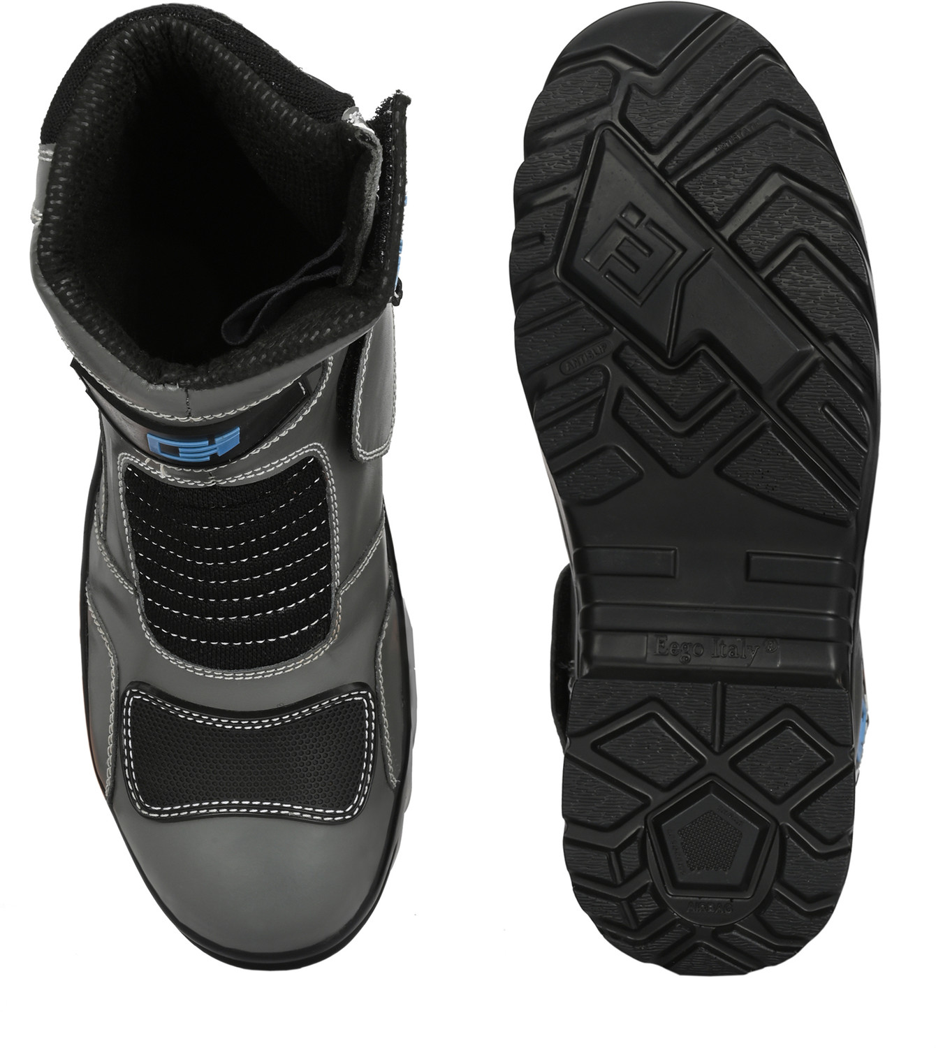 Image of EEGO ITALY Patrol, Water Resistant Biker booan i slip, 3M Reflectors,rubber gear protector Riding Shoes For Men
