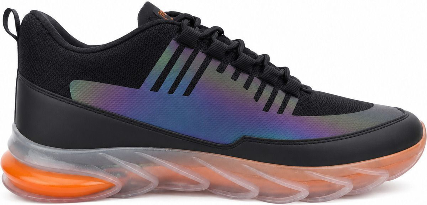 Image of MAYVAN MAYVAN AeroPro Black Orange Air Cushion Performance Running Sneakers Sneakers For Men