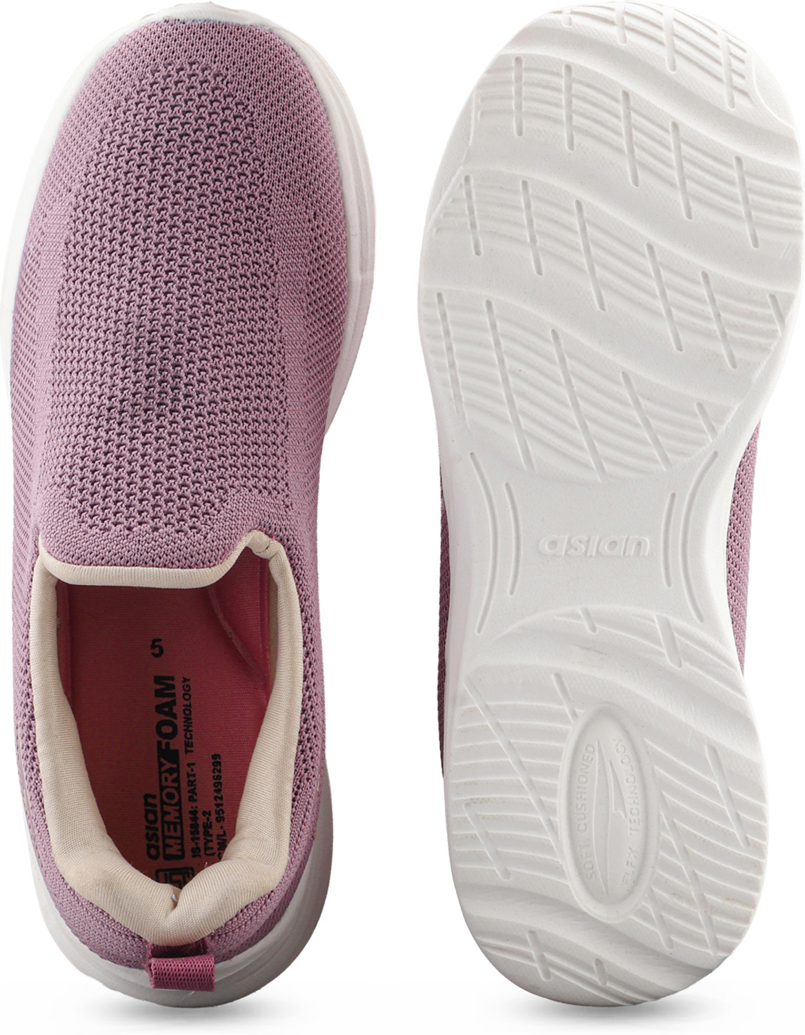 Image of asian Firefly-121 Women's Anti-Skid Lightweight Slip-On Memory Foam Walking Shoes Slip On Sneakers For Women
