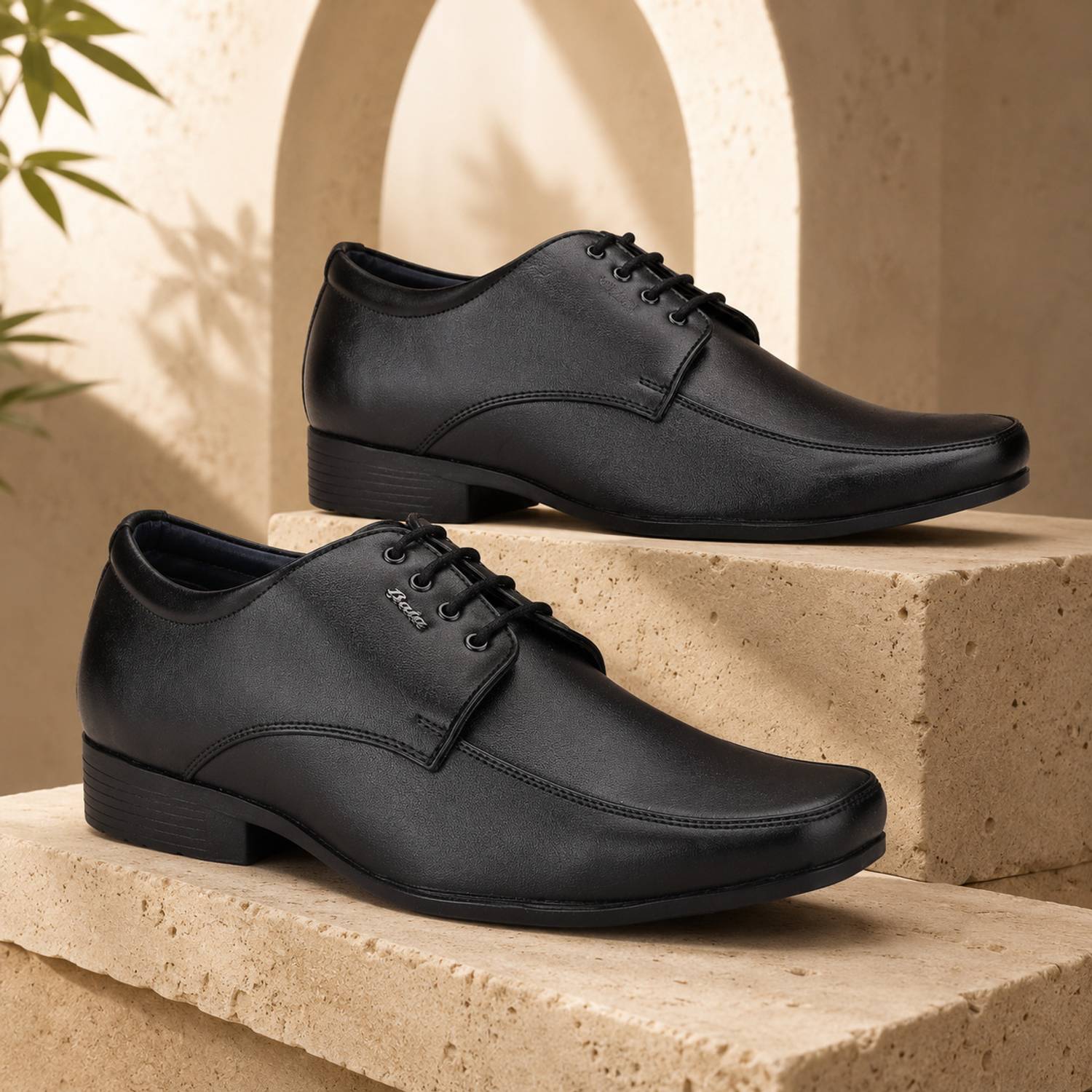 Bata Lace Up Shoes for Men (Black)