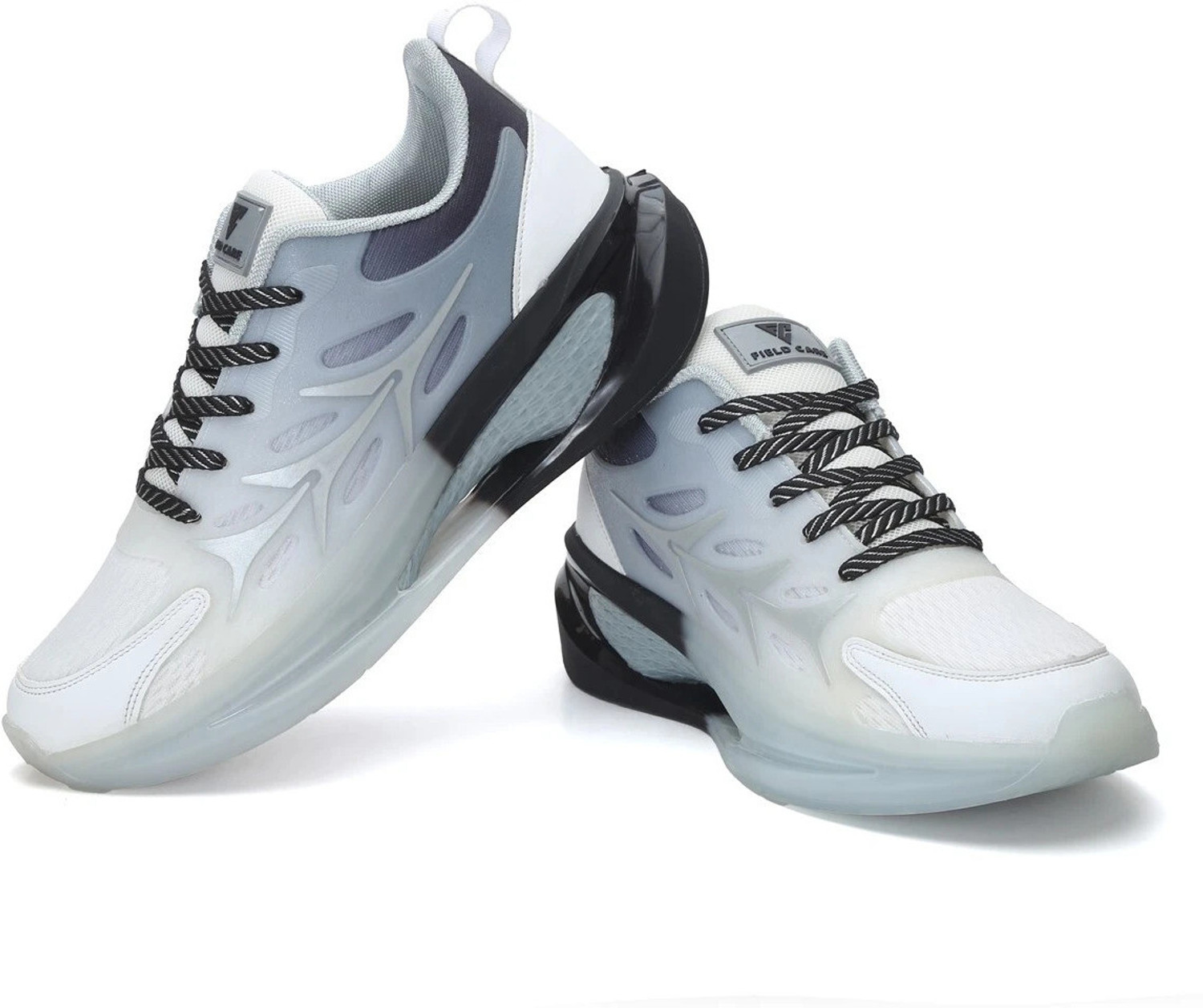 Image of Field Care DARK Casual Comfort Stylish Fashion Night Glow Chunky Sneakers For Men (Grey, 9)