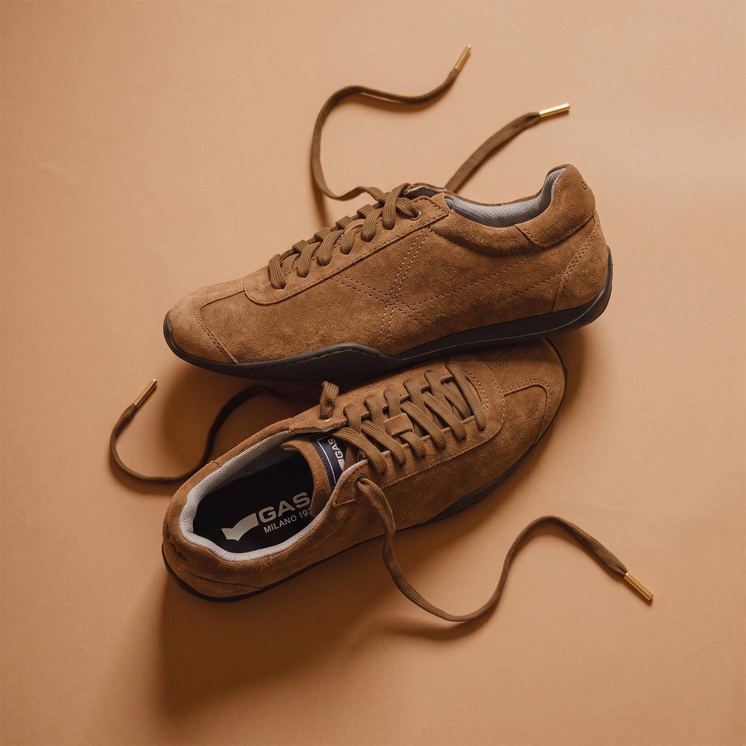 GAS ZEROPING Men's Brown Sneakers - Image 1