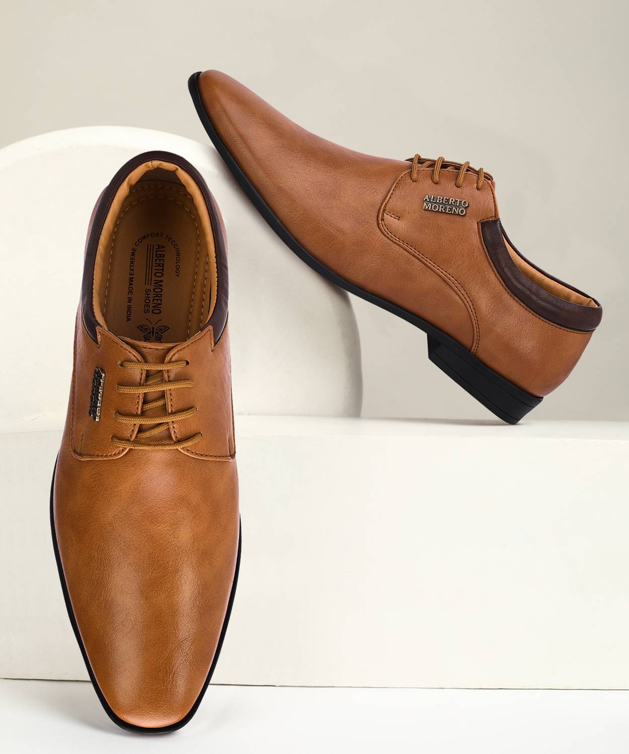 Alberto Moreno Synthetic Leather Formal Lace Up For Men