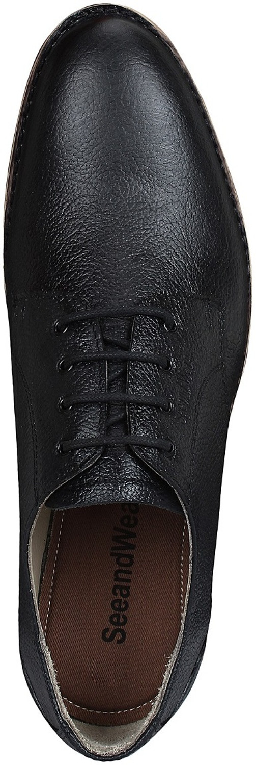 Image of SeeandWear Leather Formal Shoes Lace Up Derby For Men
