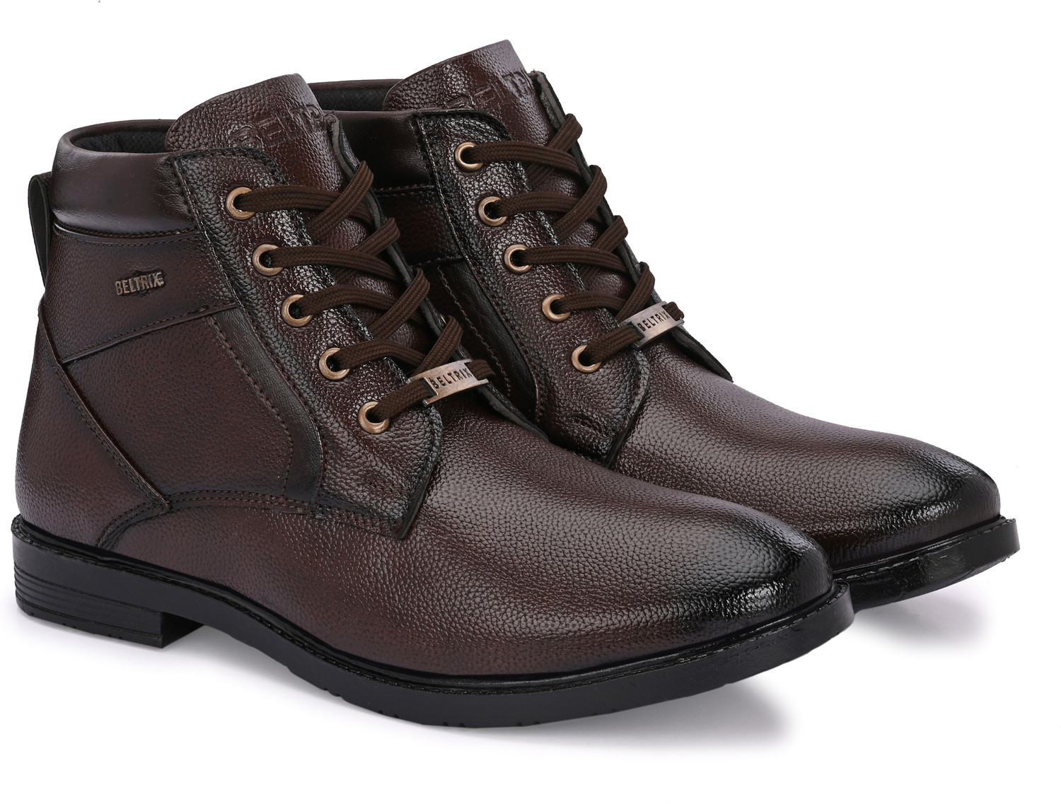 Image of BELTRIX Synthetic Leather Boots For Men