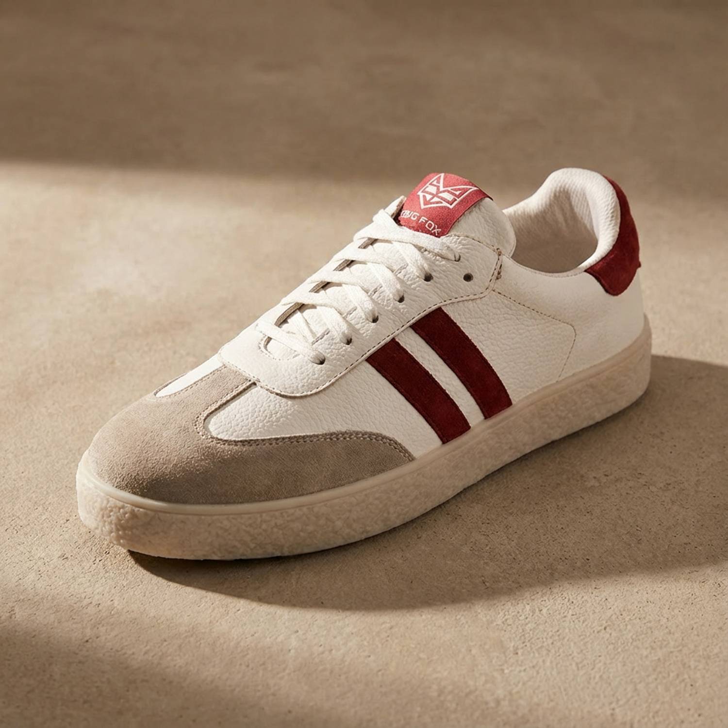 BIG FOX Red Lace-Up Sneakers For Men - Image 1