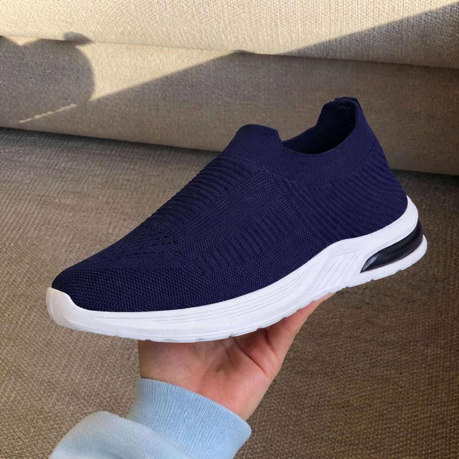 Image of fooinQ Women Gym & Running Shoes Lightweight Breathable Cushioned Comfort AntiSlip Sole Slip On Sneakers For Women