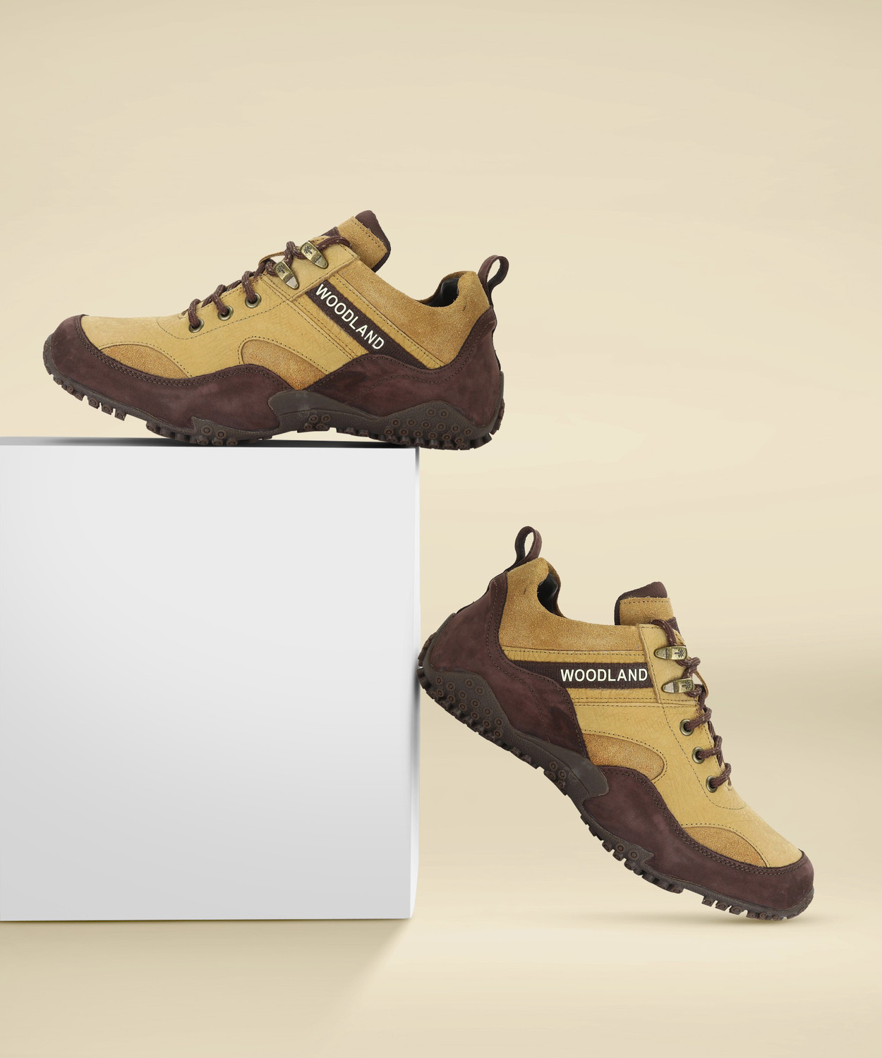 Image of WOODLAND Lace Up Lightweight Breathable Comfortable Daily Use Casuals For Men