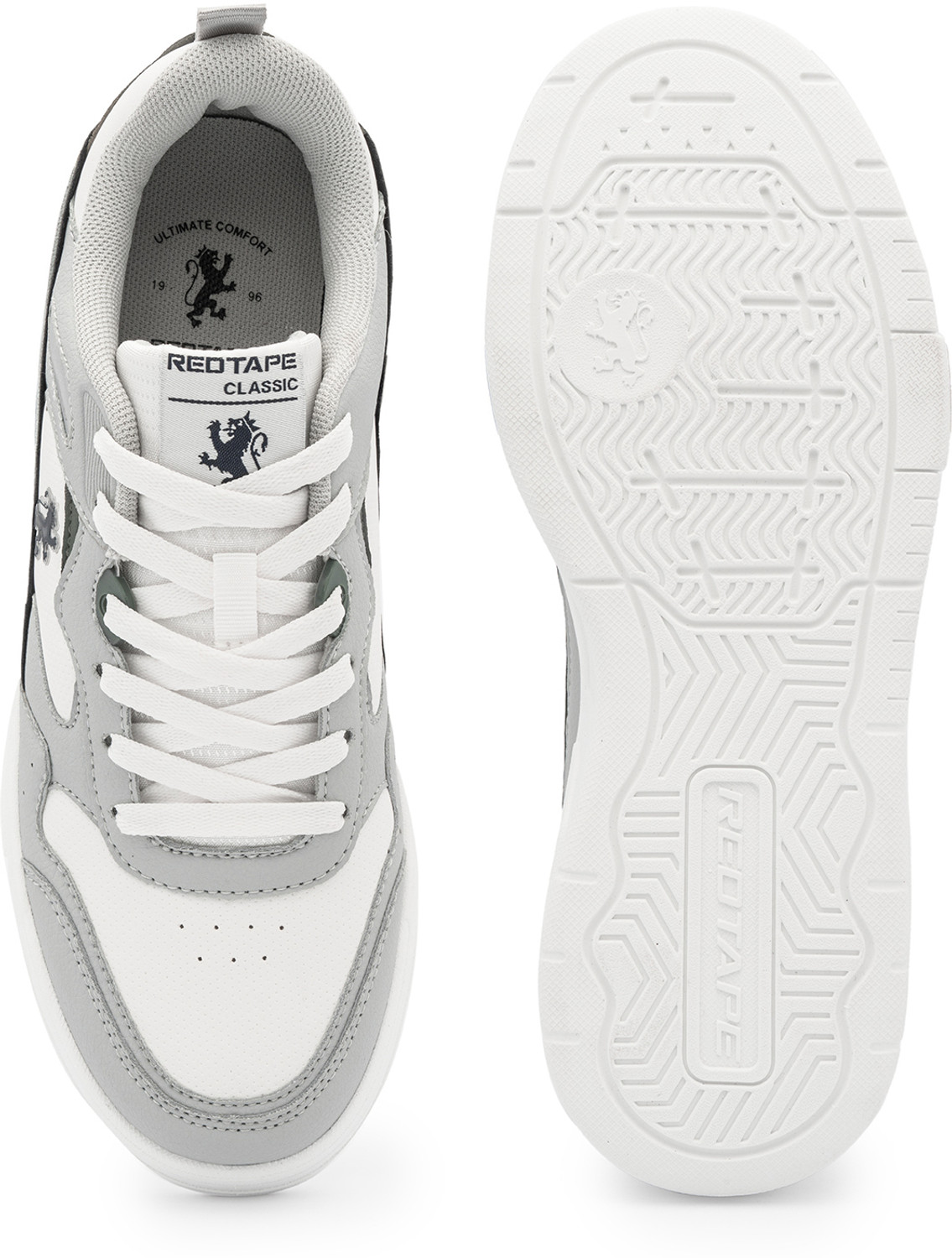 Image of RED TAPE Low Cut Sneaker for Men in White Grey | Sneaker Sneakers For Men