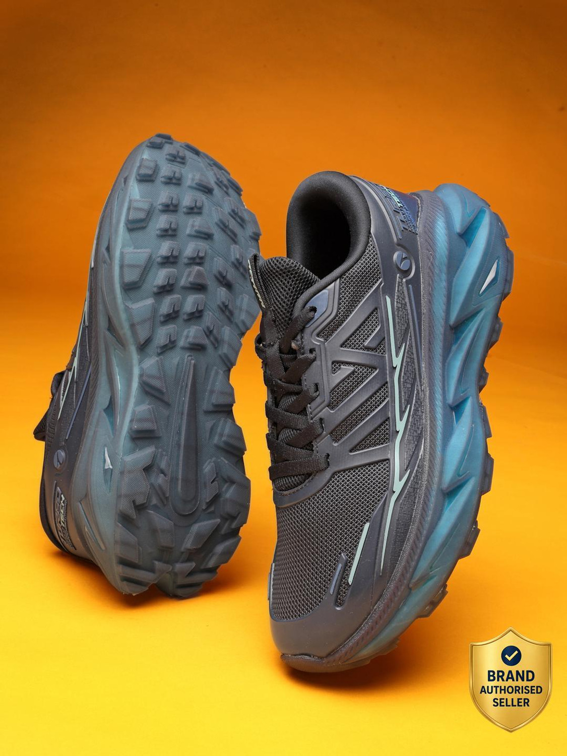 Image of action Athleo TURBO-2201 Lightweight Breathable Comfortable Sports Lace-Ups Running Shoes For Men