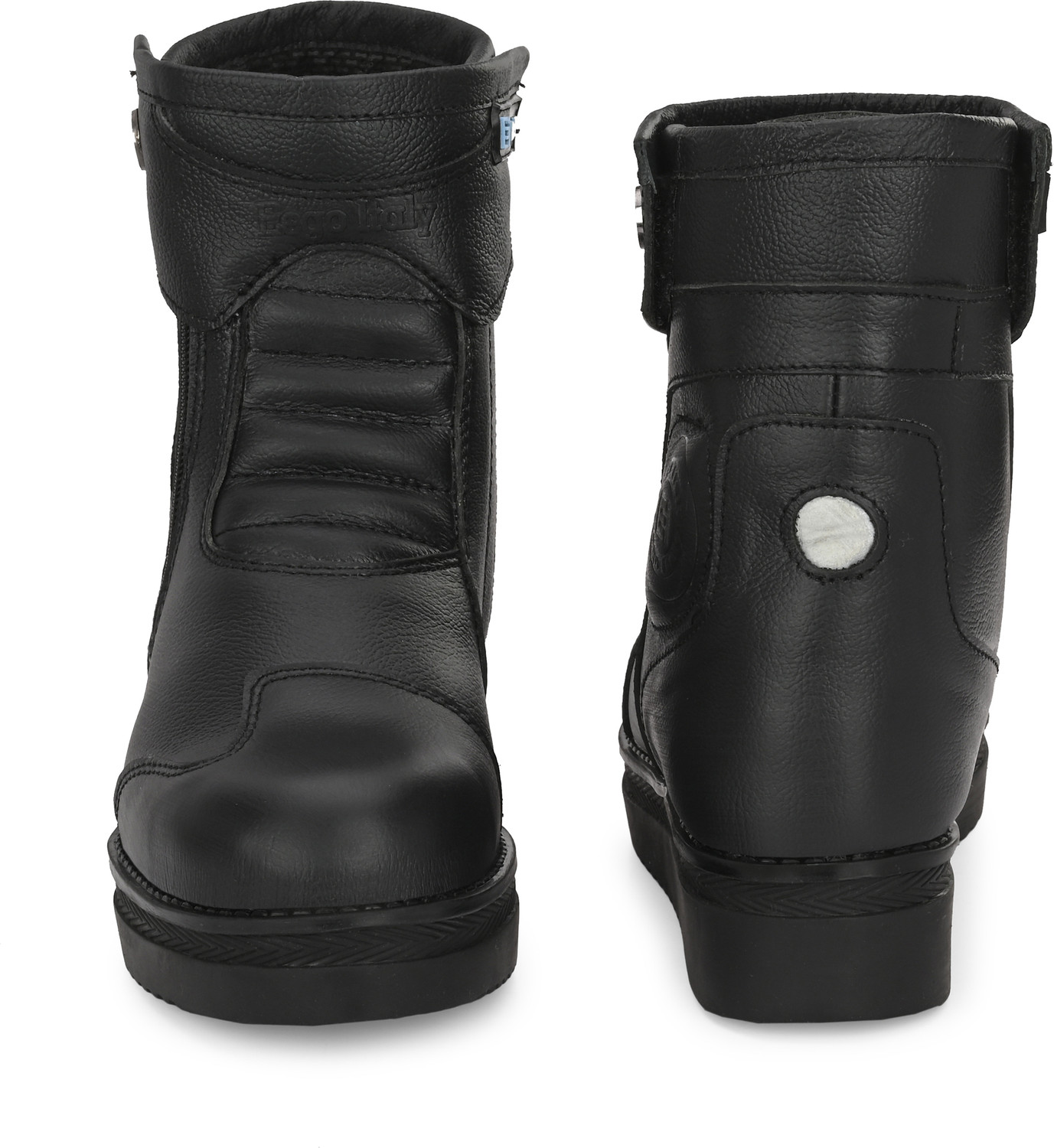 Image of EEGO ITALY Water Resistant Biker boot anti slip sole with steel toe protect,3M Reflectors Riding Shoes For Women