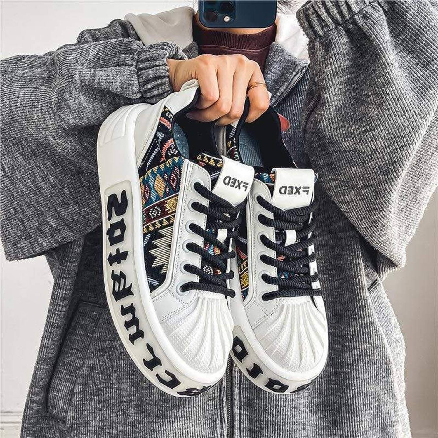 hitbuyar MKTOS 1-9 Men White Casuals - Image 1