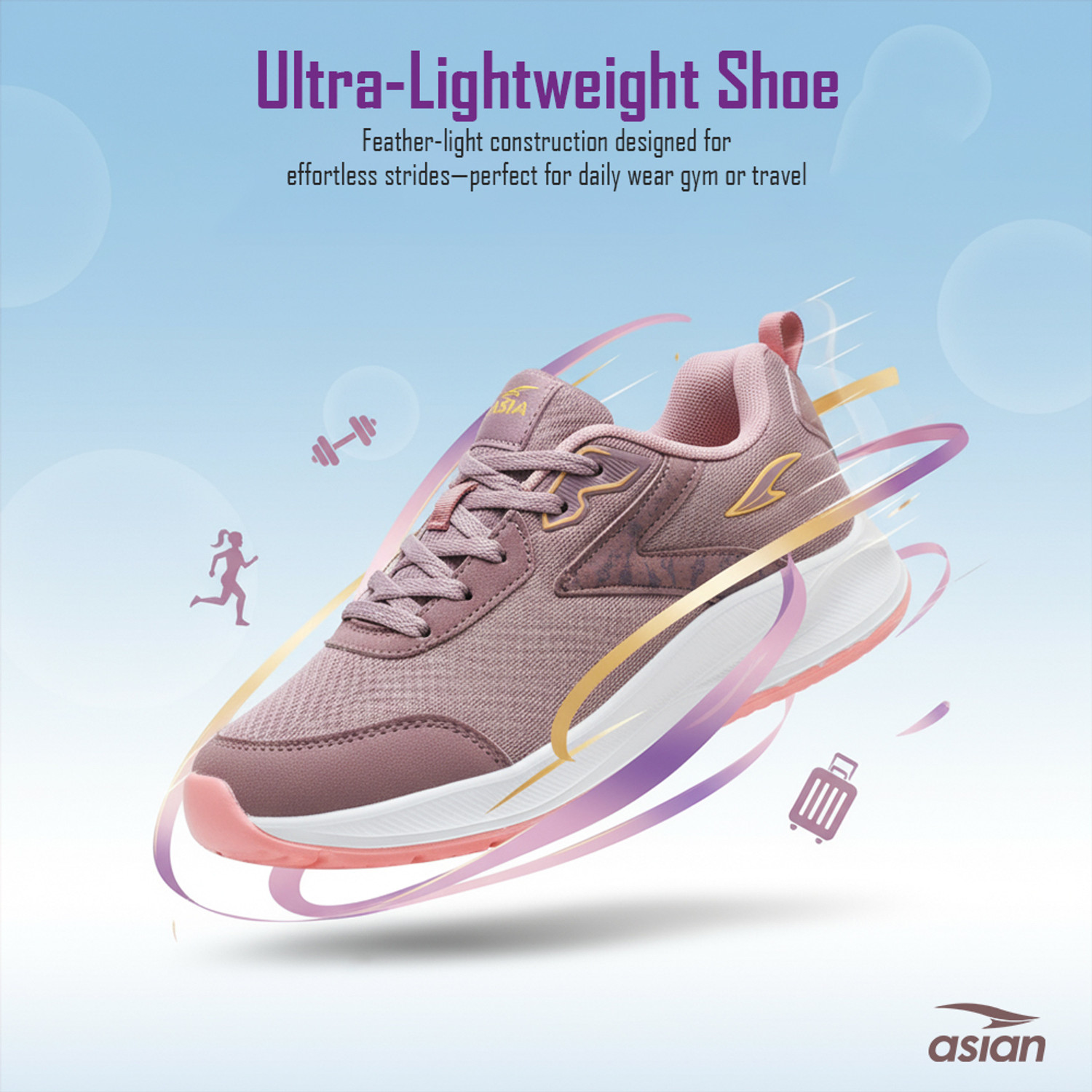 Image of asian Mercury-21 Women's Sneakers | Comfortable Shoes for Running & Daily Wear Running Shoes For Women