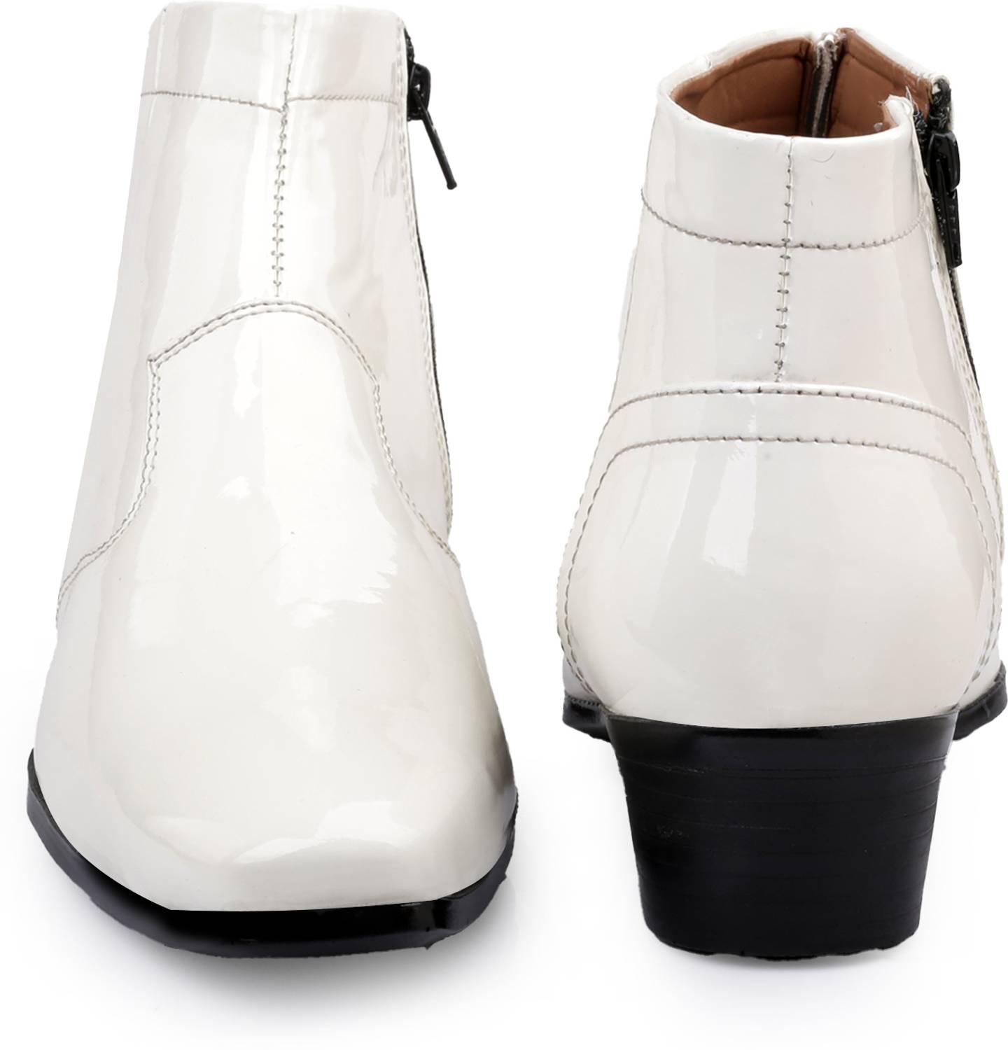 YUVRATO BAXI Men's White Ankle Boot - Image 4
