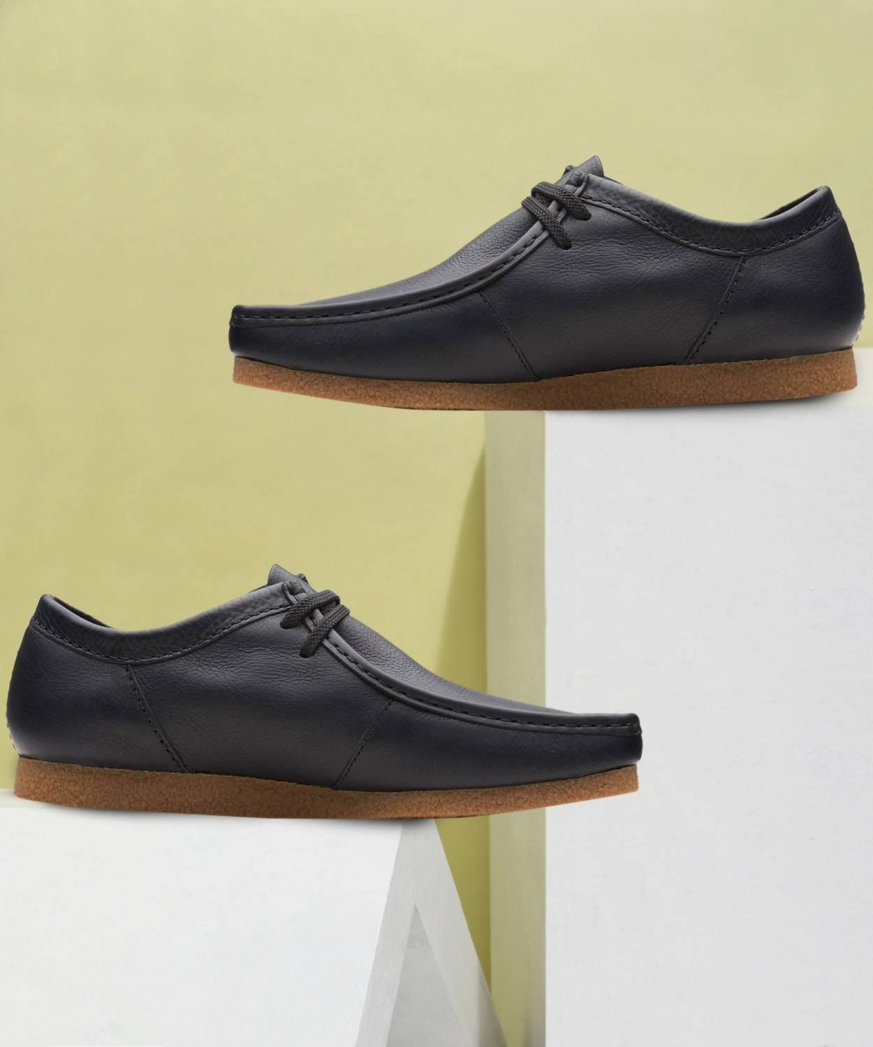 CLARKS Shacre II Run Black Leather Casuals For Men - Buy CLARKS
