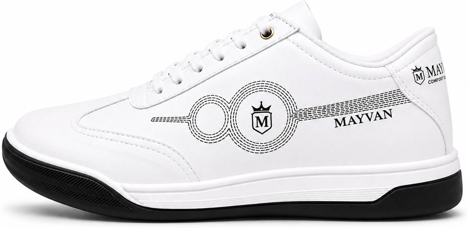 MAYVAN Crest Men's Black Casual Sneakers - Image 3
