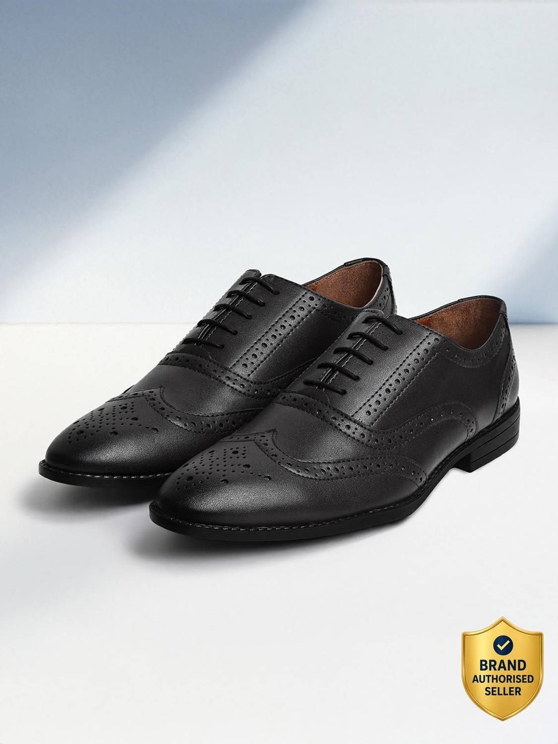 LOUIS STITCH Men Black Wingtip Style Formal Shoes for Mens Brogues For Men