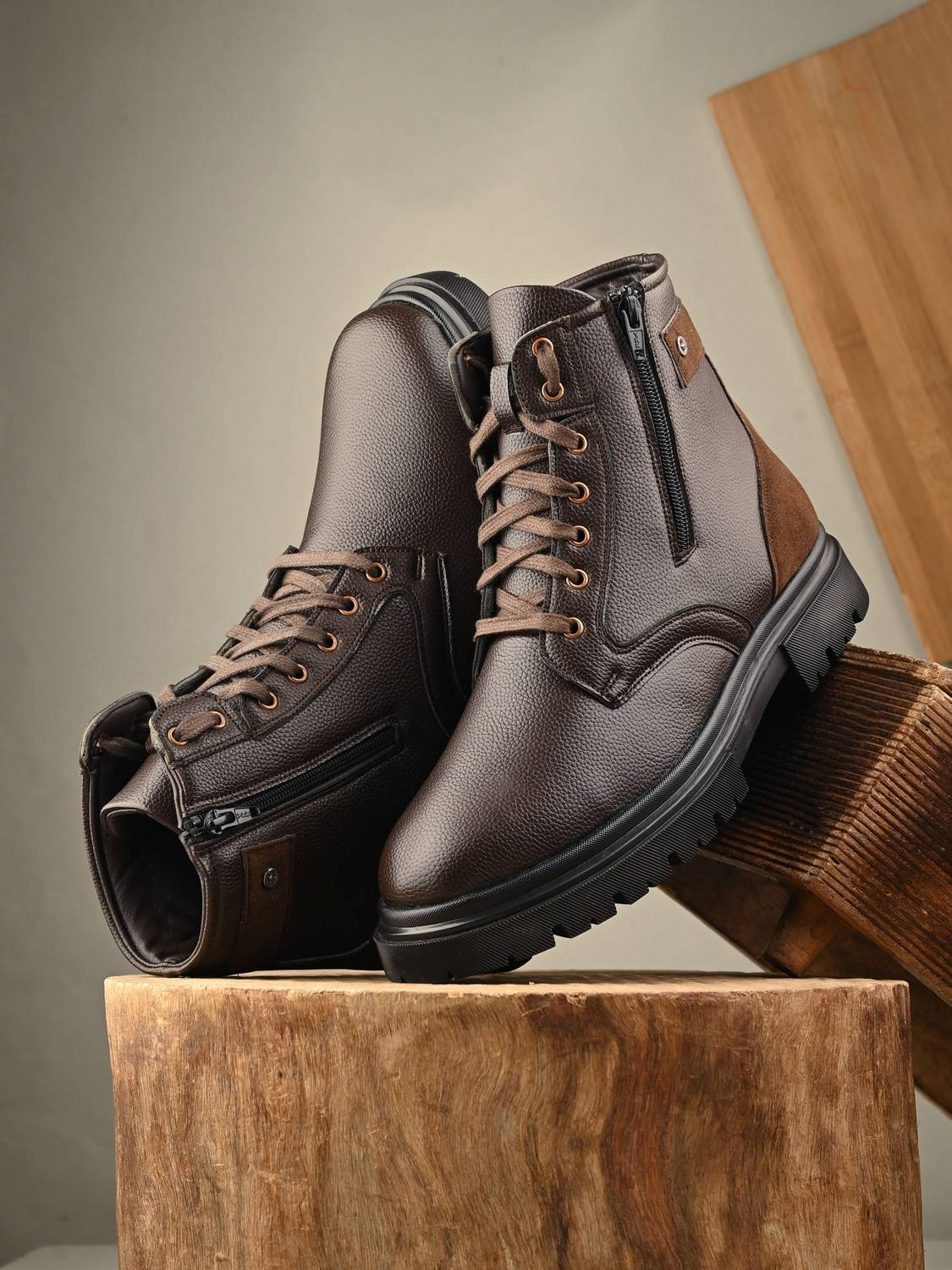 Afrojack Men's Brown Boots - Image 1
