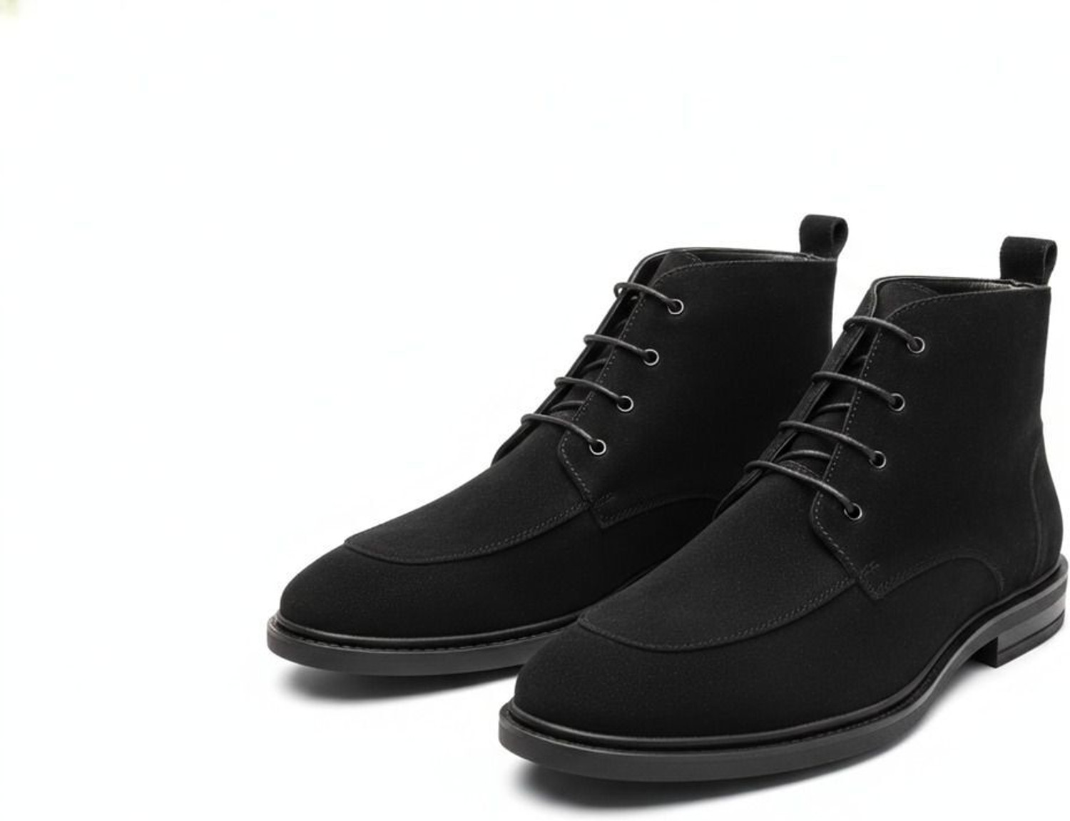 Image of Roadster Black Suede Boots for Men | Leather Lace-Up Ankle Boots | Casual Footwear | Boots For Men (Black, 9)