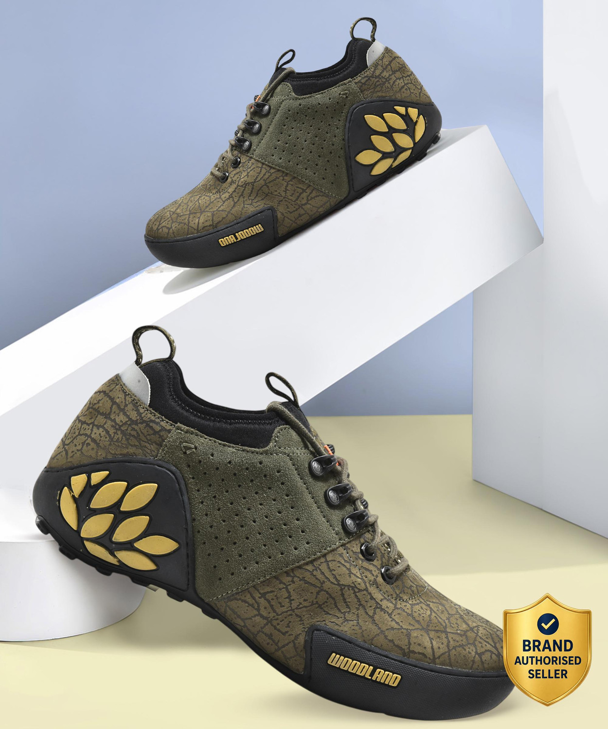 Image of WOODLAND Lace Up Lightweight Breathable Comfortable Daily Use Casuals For Men (Multicolor, 6)