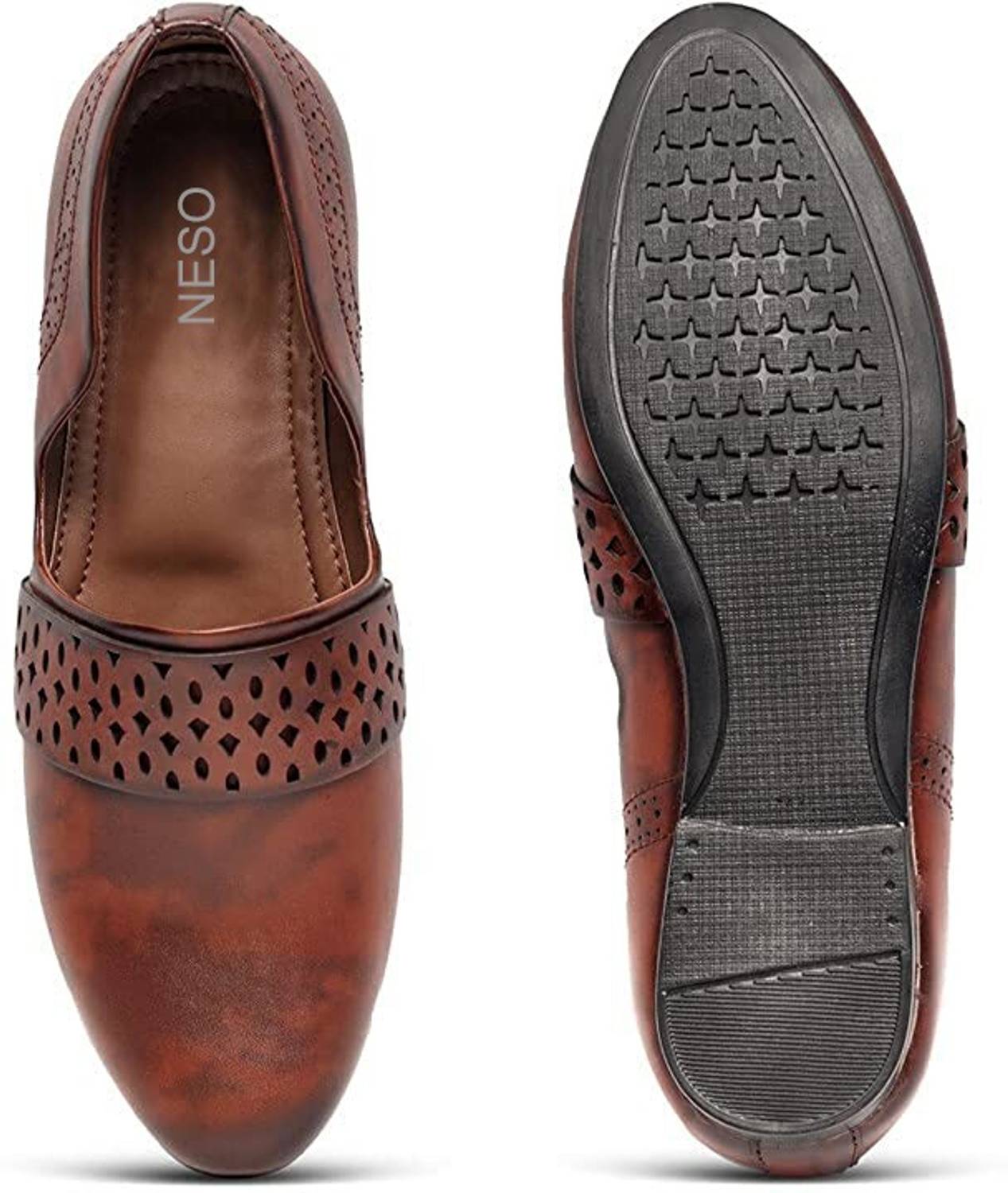 Neso Genuine Leather Male Handmade Juti Loafers - Image 3