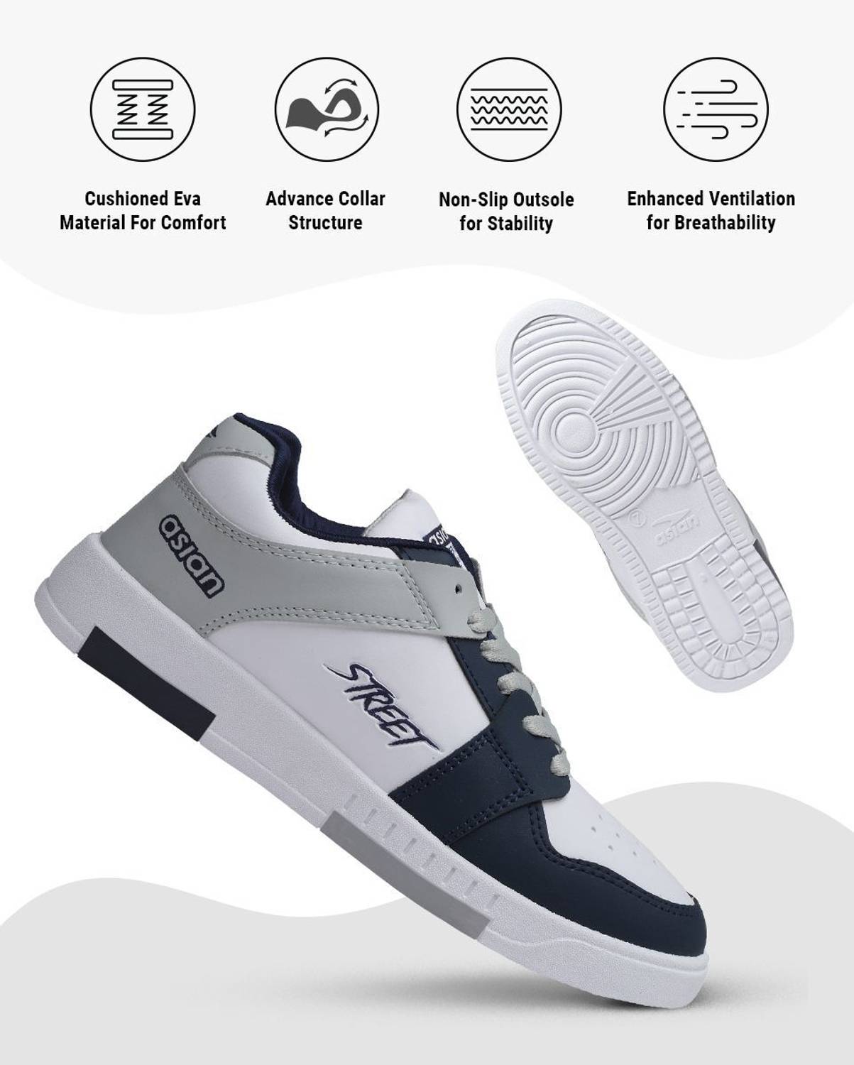 asian TARZAN-04 Men's Canvas Sneakers - Image 3