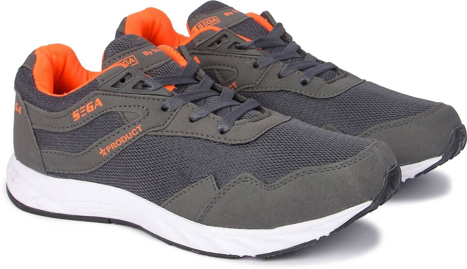 SEGA Grey Marathon Running Shoes For Men - Image 2