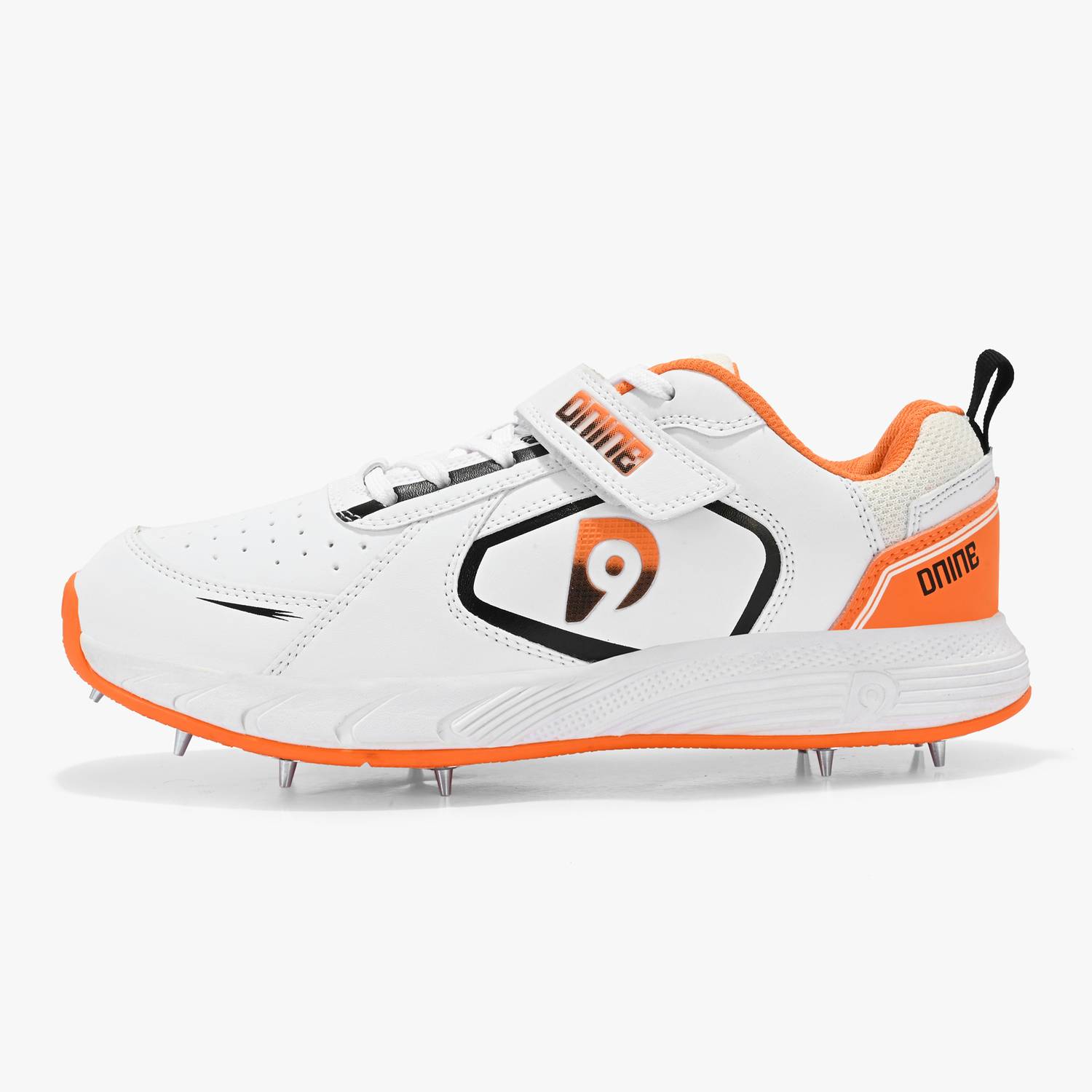Dnine BOLT-Bowling Spikes Cricket Shoes For Men White - Image 3