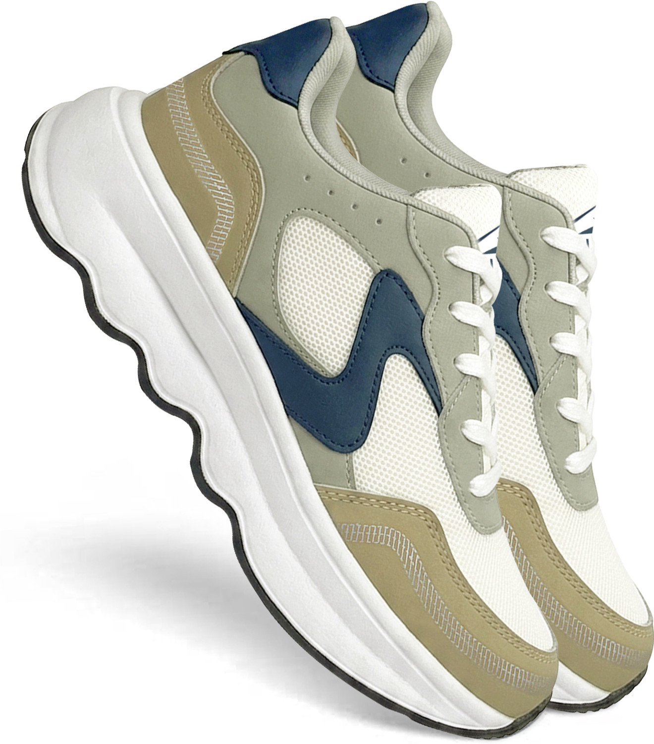 Image of BRUTON MOTION-609 Men's Casual Sneakers | Lightweight Lace-Up Shoes Sneakers For Men (Multicolor, 7)