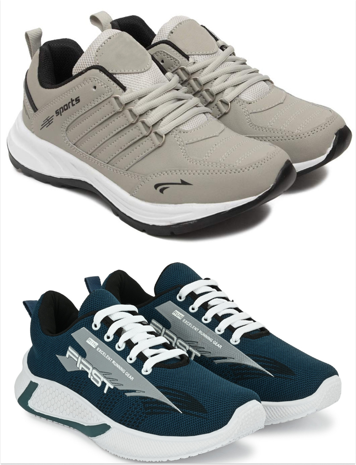 Image of Free Kicks Combo Of 2 Shoes FK-Freesole & FK-566 Sneakers For Men