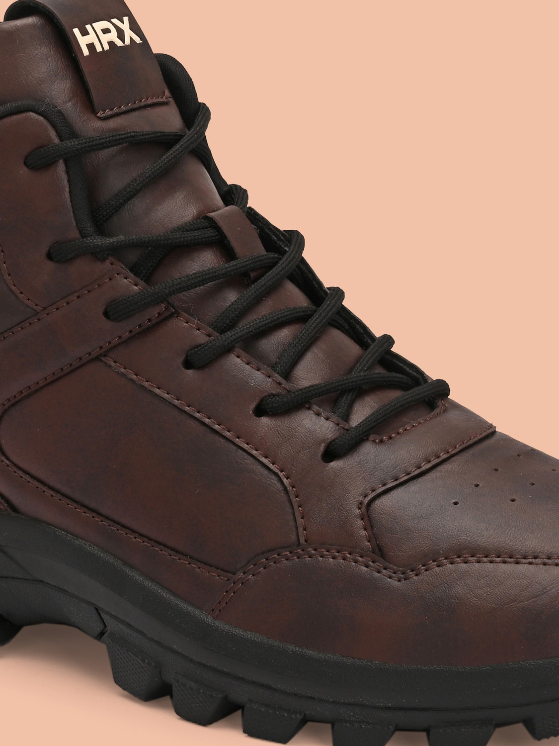 Image of HRX by Hrithik Roshan HX-389 04 Hiking & Trekking Shoes For Men (Brown, 10)
