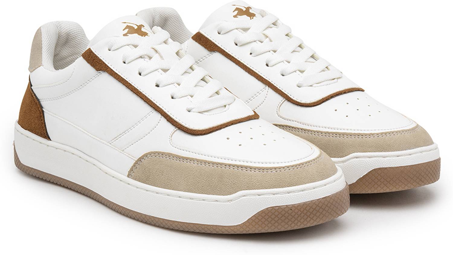 CANTABIL Men's White & Beige Casual Sneakers - Image 5