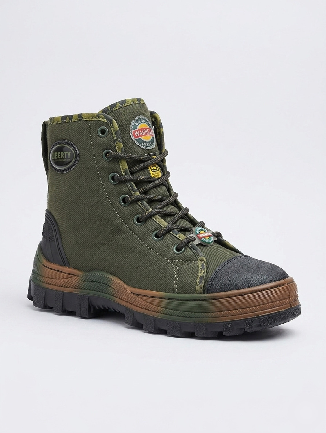 Image of Warhead Josh Military Style High Ankle Canvas Jungle Boots For Men