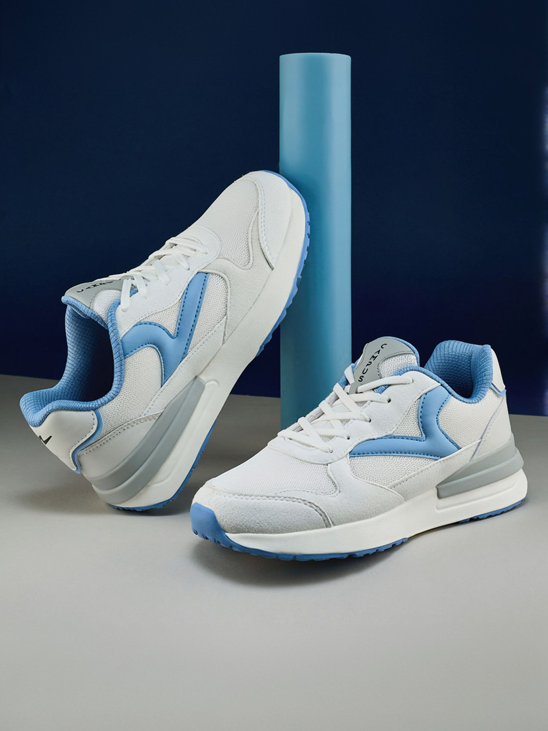 Image of CAMPUS DERBI Casual Shoes | Breezy Mesh Upper | Anti-Slip Sole Design | Stylish Lace-Up Sneakers For Women