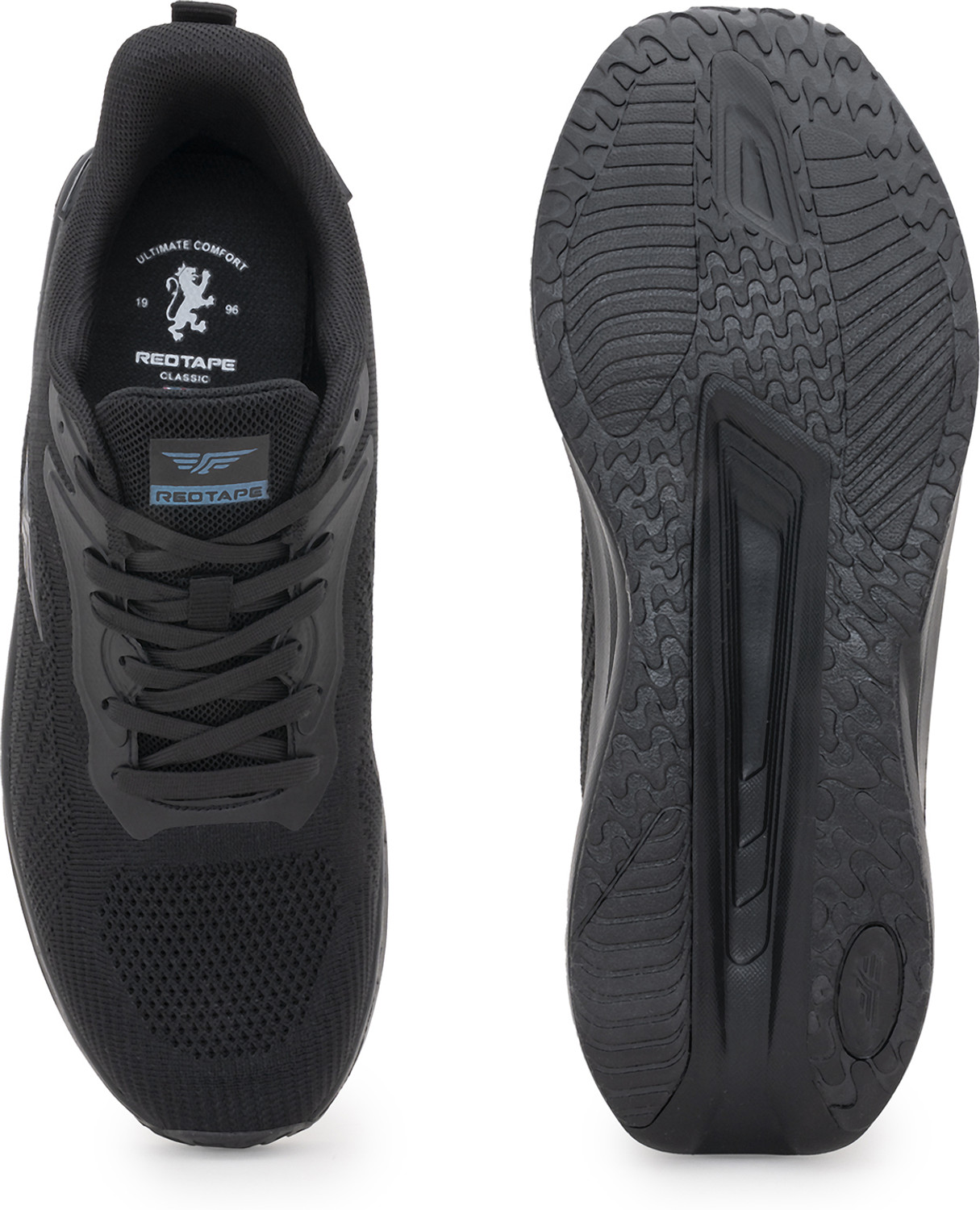 Image of RED TAPE Athleisure Sports Shoes for Men in Black | Low-Cut Athleisure Shoes. Walking Shoes For Men