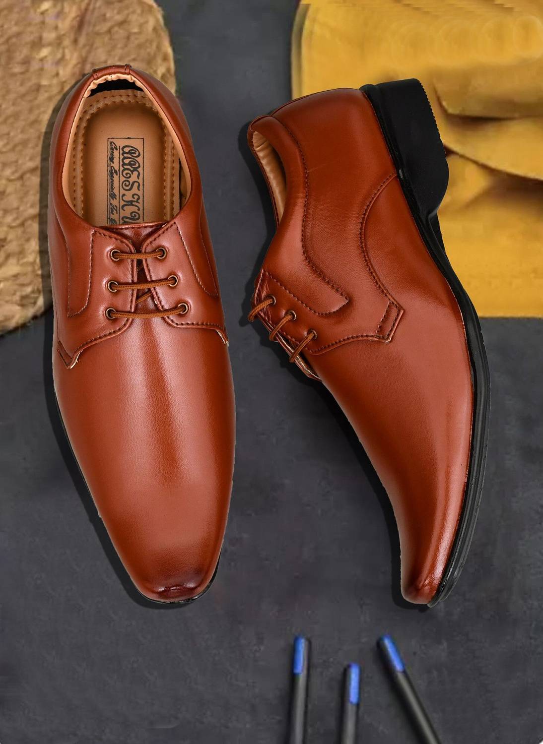 Aaeshu Stylish Comfort Walking Synthetic Leather Lace-up Atractive Formal Shoe Derby For Men
