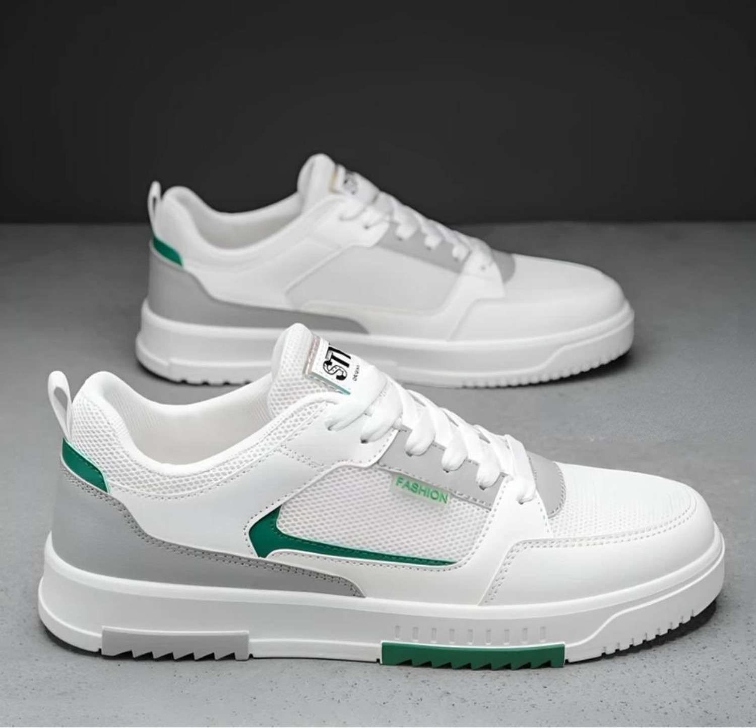 Image of HS Enterprises Stylish Casual Sneakers For Men & Boys Sneakers For Men ( White,Green) Sneakers For Men