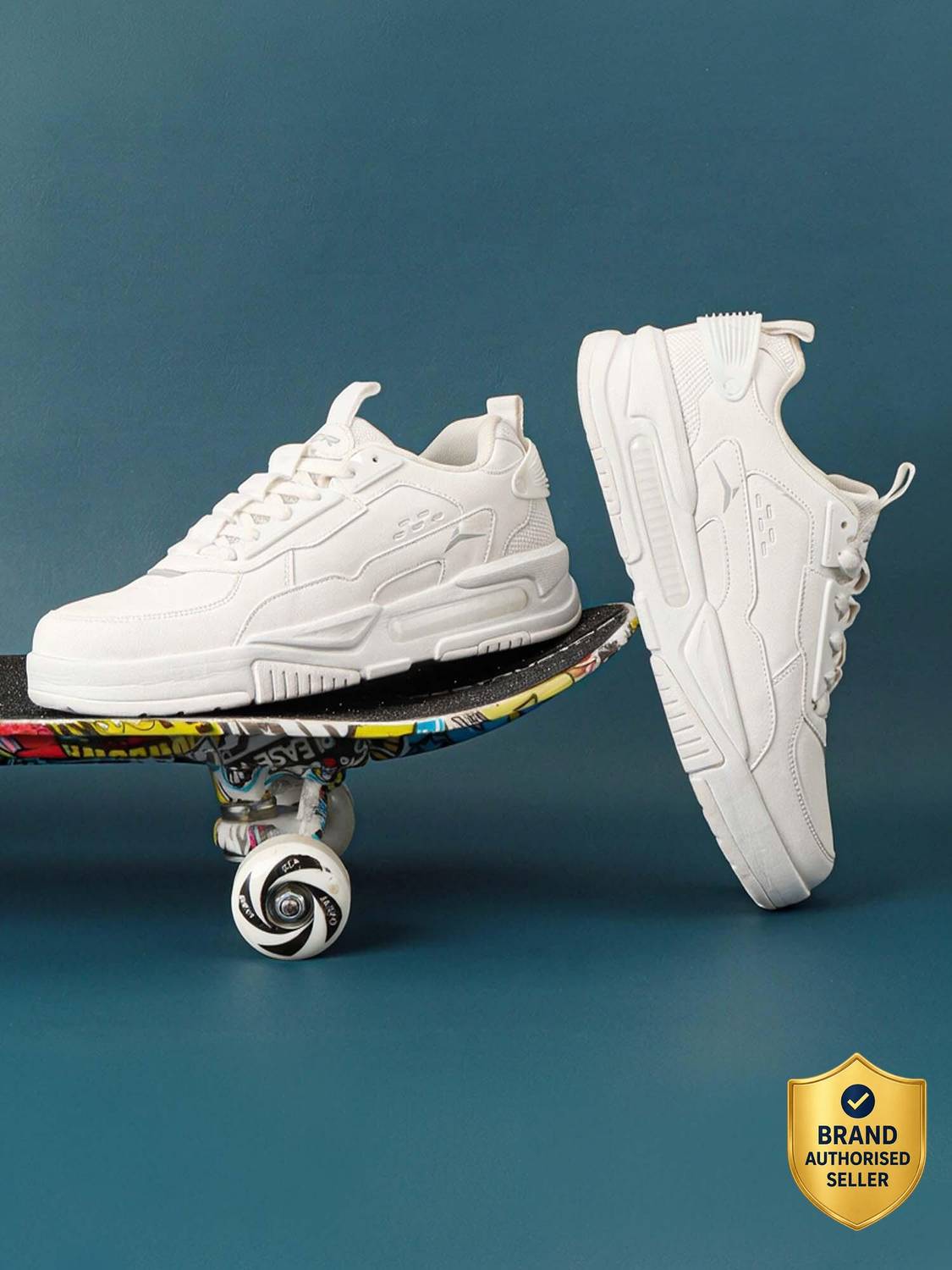 JQR SIGNATURE Men's White Sneakers - Image 1