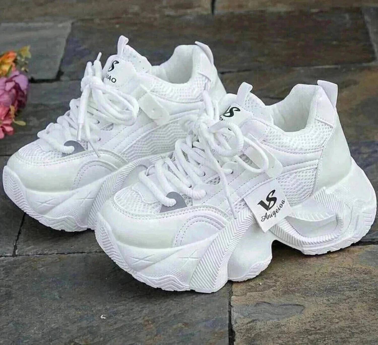 Echor Shoes for Women White Sneakers Sneakers For Women (White ,