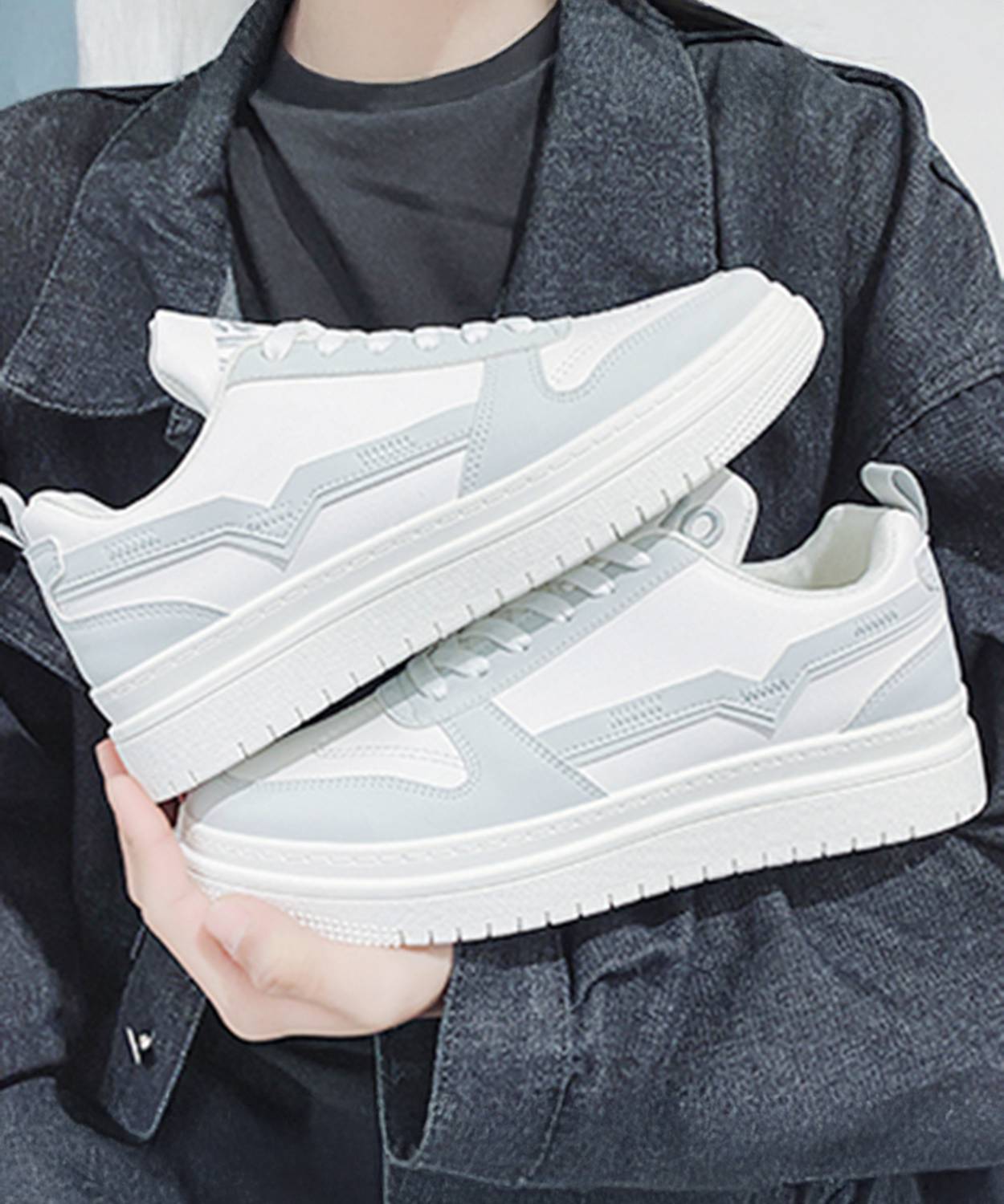 Zsyto Men's White Sneakers - Image 1
