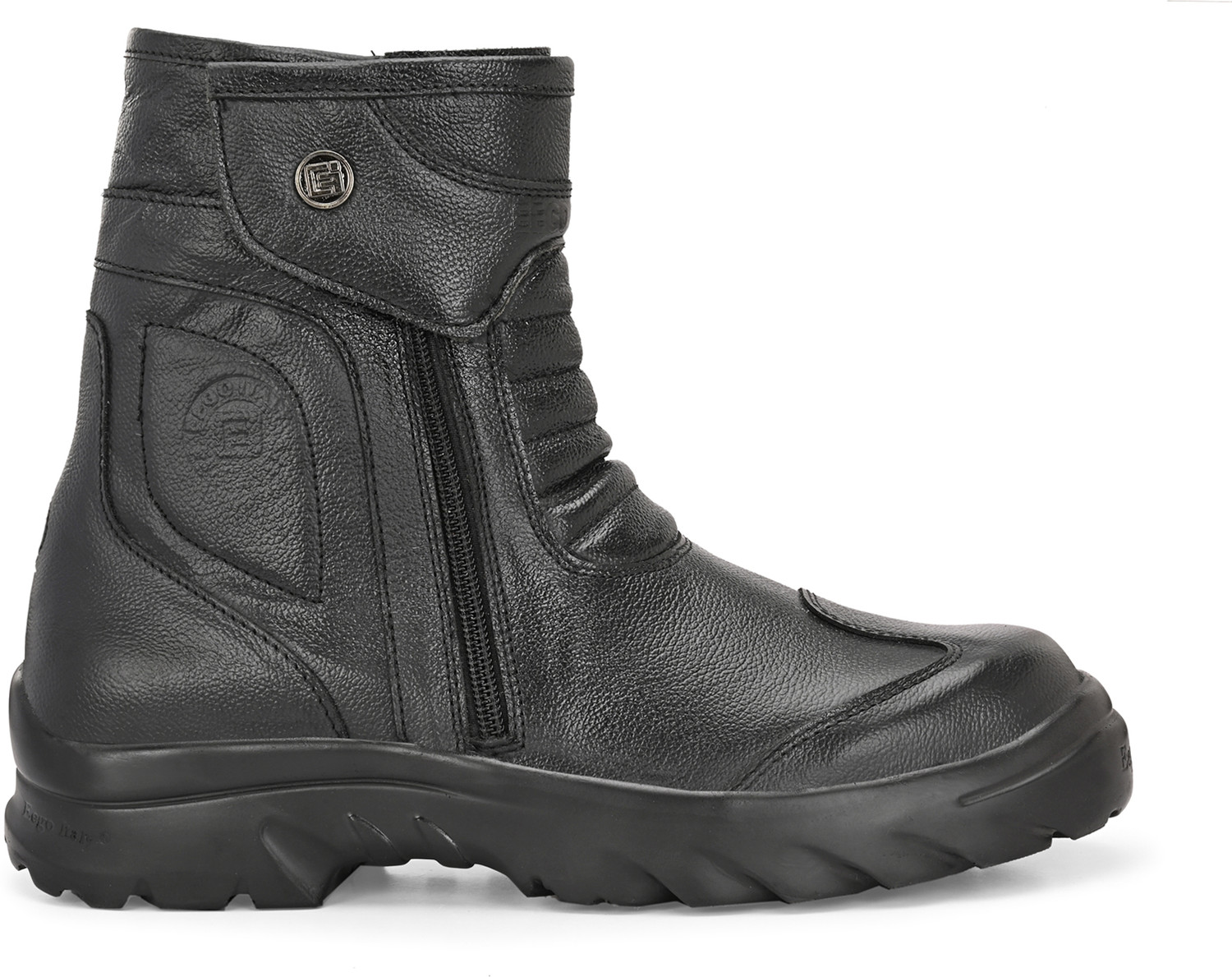 Image of EEGO ITALY Water Resistant Biker Anti Slip, Steel Toe Protect, Padded Socks, 3M Reflectors Boots For Men