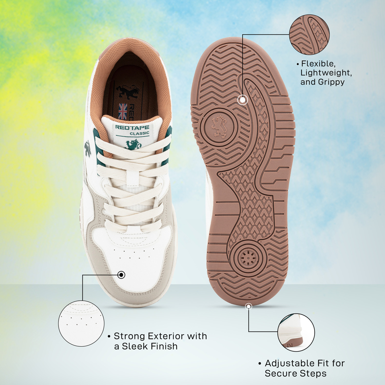 Image of RED TAPE Lifestyle Sneakers Shoes for Women | Rounded Front, Soothing Insole Sneakers For Women